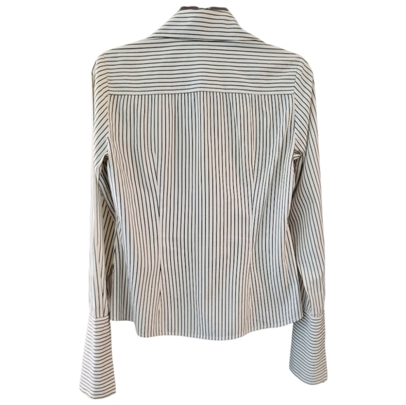 INC International Concepts Black and White Striped Shirt - Size 4 - Picture 2 of 4